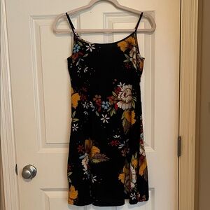 Floral Black Dress